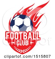 Clipart Of A Red White And Blue Soccer Ball Design Royalty Free Vector Illustration