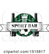 Poster, Art Print Of Beer And Soccer Ball Sports Pub Design