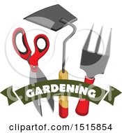 Clipart Of Gardening Tools Royalty Free Vector Illustration