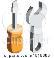 Clipart Of A 3d Icon Of Tools Royalty Free Vector Illustration