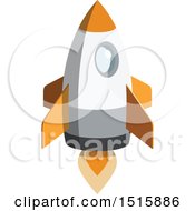 Clipart Of A 3d Icon Of A Rocket Royalty Free Vector Illustration