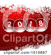 Poster, Art Print Of New Year 2018 Design With Baubles On Red