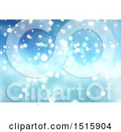 Clipart Of A Christmas Background Of Flares On Blue Royalty Free Illustration