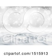 Poster, Art Print Of Christmas Background Of A 3d Snowy Landscape