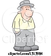 Poster, Art Print Of Cartoon Lonely Old Man