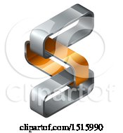 Clipart Of A 3d Isometric Links Icon Royalty Free Vector Illustration