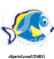 Clipart Of A Tropical Marine Fish Royalty Free Vector Illustration