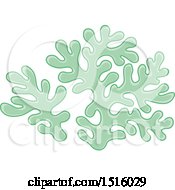 Clipart Of A Green Coral Royalty Free Vector Illustration