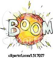 Poster, Art Print Of Cartoon Explosion With Boom Text