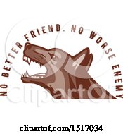 Poster, Art Print Of German Shepherd Dog With No Better Friend No Worse Enemy Text