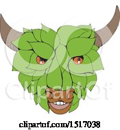Poster, Art Print Of Leafy Green Bull Head
