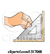 Poster, Art Print Of Hand Holding A Set Square
