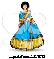 Poster, Art Print Of Woman In A Lehenga Skirt