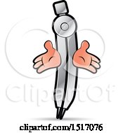 Clipart Of A Divider Mascot Royalty Free Vector Illustration