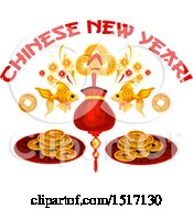 Clipart Of A Chinese New Year Design Royalty Free Vector Illustration by Vector Tradition SM