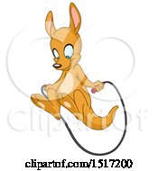Poster, Art Print Of Cute Kangaroo Skipping Rope