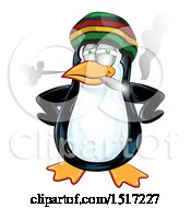 Clipart Of A Jamaican Rasta Penguin Smoking A Joint Royalty Free Vector Illustration by Domenico Condello #COLLC1517227-0191
