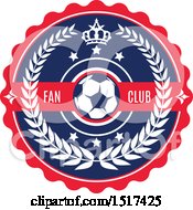Poster, Art Print Of Red White And Blue Soccer Fan Club Design
