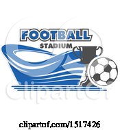 Clipart Of A Soccer Stadium Design Royalty Free Vector Illustration