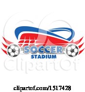 Clipart Of A Soccer Stadium Design Royalty Free Vector Illustration