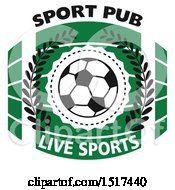 Clipart Of A Sport Pub Soccer Design Royalty Free Vector Illustration