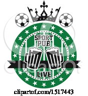 Clipart Of A Sport Pub Soccer Design Royalty Free Vector Illustration