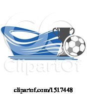 Clipart Of A Soccer Stadium Design Royalty Free Vector Illustration by Vector Tradition SM