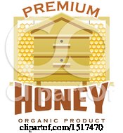 Clipart Of A Bee House And Honeycombs With Text Royalty Free Vector Illustration