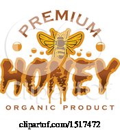 Clipart Of A Bee With Text Royalty Free Vector Illustration