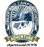 Clipart Of A Camping Design Royalty Free Vector Illustration