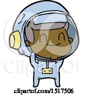 Happy Cartoon Astronaut Man