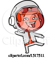 Cartoon Happy Space Man