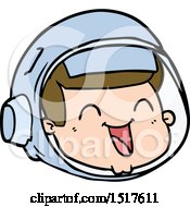 Cartoon Happy Astronaut Face