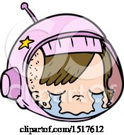 Cartoon Astronaut Face Crying