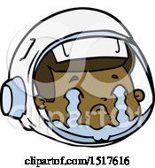 Cartoon Astronaut Face Crying