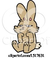 Poster, Art Print Of Cartoon Grumpy Rabbit