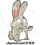 Poster, Art Print Of Cartoon Scared Rabbit