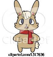 Worried Cartoon Rabbit