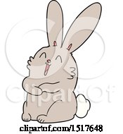 Poster, Art Print Of Cartoon Laughing Bunny Rabbit