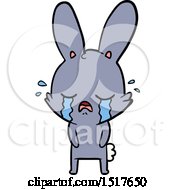 Poster, Art Print Of Cute Cartoon Rabbit Crying