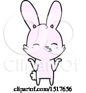 Poster, Art Print Of Curious Bunny Cartoon