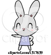 Poster, Art Print Of Cute Cartoon Rabbit In Dress