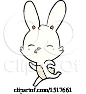 Poster, Art Print Of Running Bunny Cartoon