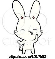 Poster, Art Print Of Curious Bunny Cartoon