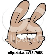 Poster, Art Print Of Cartoon Jaded Rabbit Face
