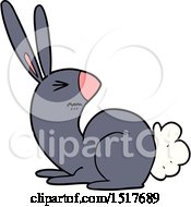 Cartoon Annoyed Rabbit