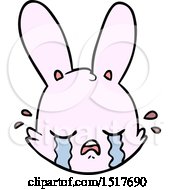 Poster, Art Print Of Cartoon Crying Bunny Face