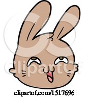 Poster, Art Print Of Cartoon Happy Rabbit Face
