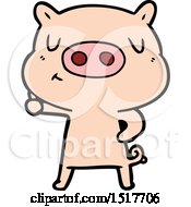 Cartoon Content Pig