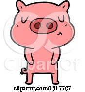Poster, Art Print Of Cartoon Content Pig